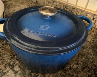 $30- Calphalon Vibrant Blue StockPot #0583012. 9.75" across and 4.5" deep. Almost new/very lightly used.