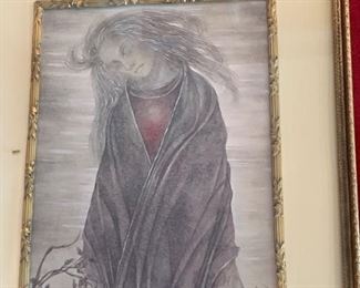 $25- Lot of six very  nice vintage frames measuring 7.5" x 9.5"  (frames contain mystical prints) 