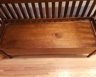 SOLD Wooden decorative STORAGE bench. 51" Long x 18" W. 32" 