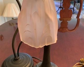 $25- Pair of small accent lamps - Each Approximately 14" tall