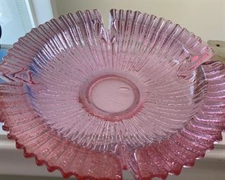 $10- two art glass ash trays. 