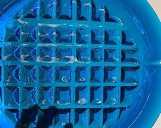 $10- two art glass ash trays. 