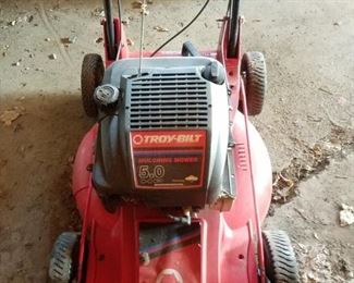 $60 Troy-built 5hp mulching lawnmower 
