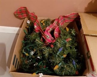$25-Lot of Christmas decorations and tree (includes more items following photos)