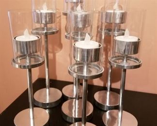 $10 set of 7 candle holders with battery operated candles.