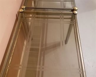 $20- two glass top tables (26"x20"x21")