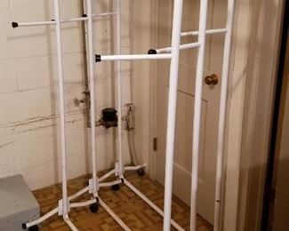Three portable hanging racks $10/3