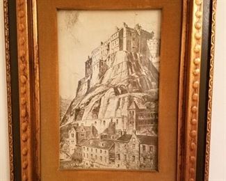 $45- LOT of four etchings by Cribbs 