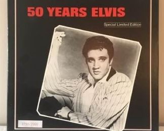 Elvis records, plates, print, collectibles