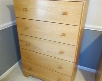 Arhaus Furniture solid wood 5-drawer chest. 33"w X 47"h X 19"d PRICE: $175.00