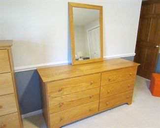Arhaus 6-drawer dresser (with 24" X 36" mirror). 63"w X 30.5"h X 19"d PRICE: $250.00