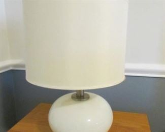 Lamp with glass and lucite base. 18"h X 12"w PRICE: $20.00