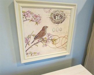 13" x 13" bird print. PRICE: $15.00