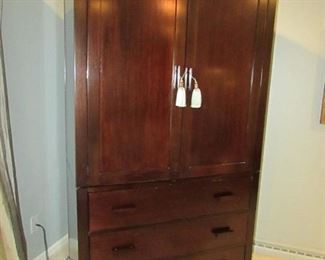 "Z Gallerie" 2-piece armoire / media cabinet. 43"w X 78"h (in total) X 24"d PRICE: $495.00