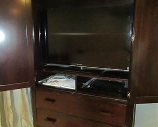 armoire open (TV priced separately). Sony 42" flat screen TV. PRICE for TV is $150.00