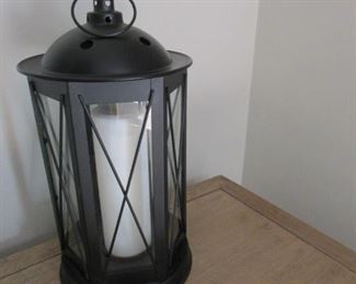 17"h X 8" diameter decorative lantern. PRICE: $20.00