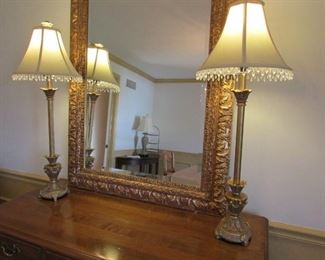 SET OF (2) buffet lamps. 11"w X 32"h PRICE: $70.00 for PAIR
