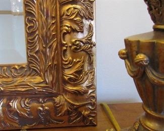 gilded mirror detail