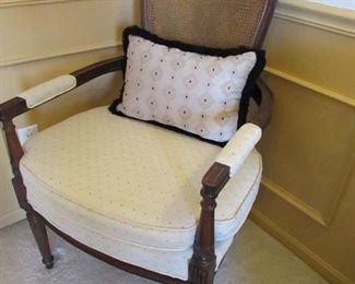 pillow included with French-style chair