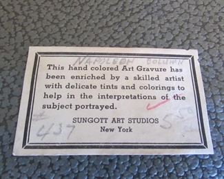 vintage pictures label to back