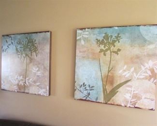 SET of (2) prints. 27" X 27" square. PRICE: $50.00 FOR PAIR