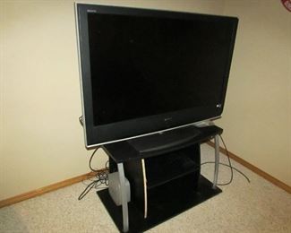 Sony 46" flat screen TV with stand. 53"h overall with stand. PRICE of TV WITH stand: $150.00