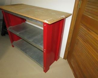 Work bench. 47"w X 36"h X 19.75"d PRICE: $75.00