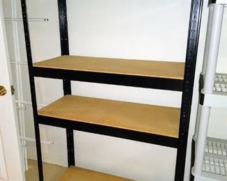 Metal reinforced storage shelf. 36"w X 60"h X 16"d PRICE: $30.00