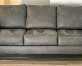 7ft Ashley Signature Contemporary Faux Suede Sofa/Couch 36x85x36 HxWxD