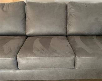 7ft Ashley Signature Contemporary Faux Suede Sofa/Couch 36x85x36 HxWxD