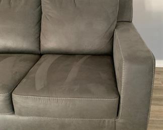 7ft Ashley Signature Contemporary Faux Suede Sofa/Couch 36x85x36 HxWxD