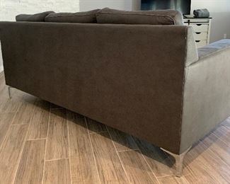 7ft Ashley Signature Contemporary Faux Suede Sofa/Couch 36x85x36 HxWxD