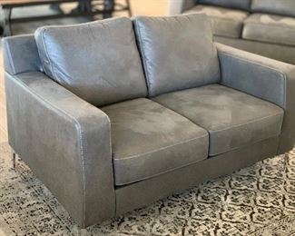 5ft Ashley Signature Contemporary Faux Suede Loveseat Couch 36x61.5x36 HxWxD