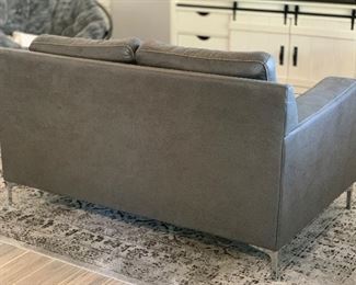 5ft Ashley Signature Contemporary Faux Suede Loveseat Couch 36x61.5x36 HxWxD