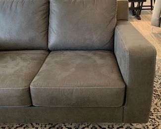 5ft Ashley Signature Contemporary Faux Suede Loveseat Couch 36x61.5x36 HxWxD