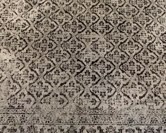 Steel Grey Contemporary Area Rug 79in W x 118in Long