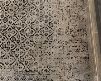 Steel Grey Contemporary Area Rug 79in W x 118in Long