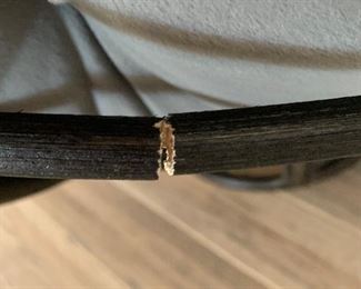 AS-IS Wicker Bowl Papssan Chair 38x45x36in HxWxD