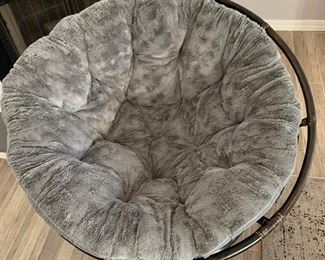 AS-IS Wicker Bowl Papssan Chair 38x45x36in HxWxD