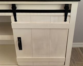 7ft Farmhouse Rustic Media Console 33x84.25x16.5in HxWxD