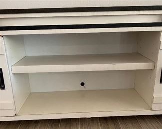 7ft Farmhouse Rustic Media Console 33x84.25x16.5in HxWxD