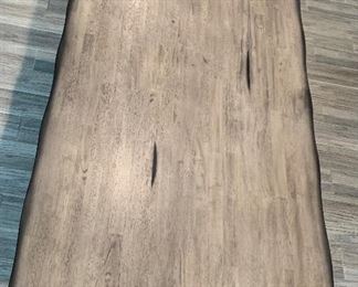 Rustic Farmhouse Trestle Table w/ Chairs & Benches Table: 30.5x40x78in HxWxD