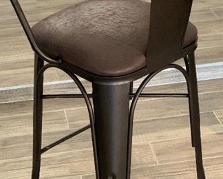 3pc Tony Dark Champagne Barstools/Counter Height Chairs 37x21x20in Seatheight: 26in HxWxD