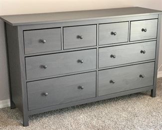 Hemnes Charcoal Grey Wash 8-Drawer Dresser 37x63x19.gin HxWxD
