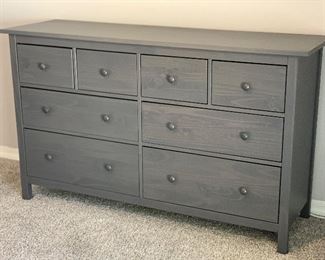 Hemnes Charcoal Grey Wash 8-Drawer Dresser 37x63x19.gin HxWxD