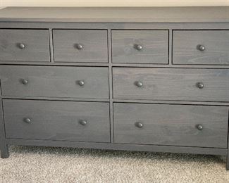 Hemnes Charcoal Grey Wash 8-Drawer Dresser 37x63x19.gin HxWxD