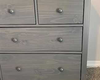 Hemnes Charcoal Grey Wash 8-Drawer Dresser 37x63x19.gin HxWxD