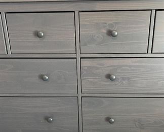 Hemnes Charcoal Grey Wash 8-Drawer Dresser 37x63x19.gin HxWxD