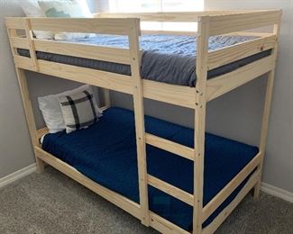 #1 Mydal Natural Pine Bunkbeds 61x72x77in HxWxD