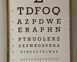 Decor Art Eye Chart 31x21in